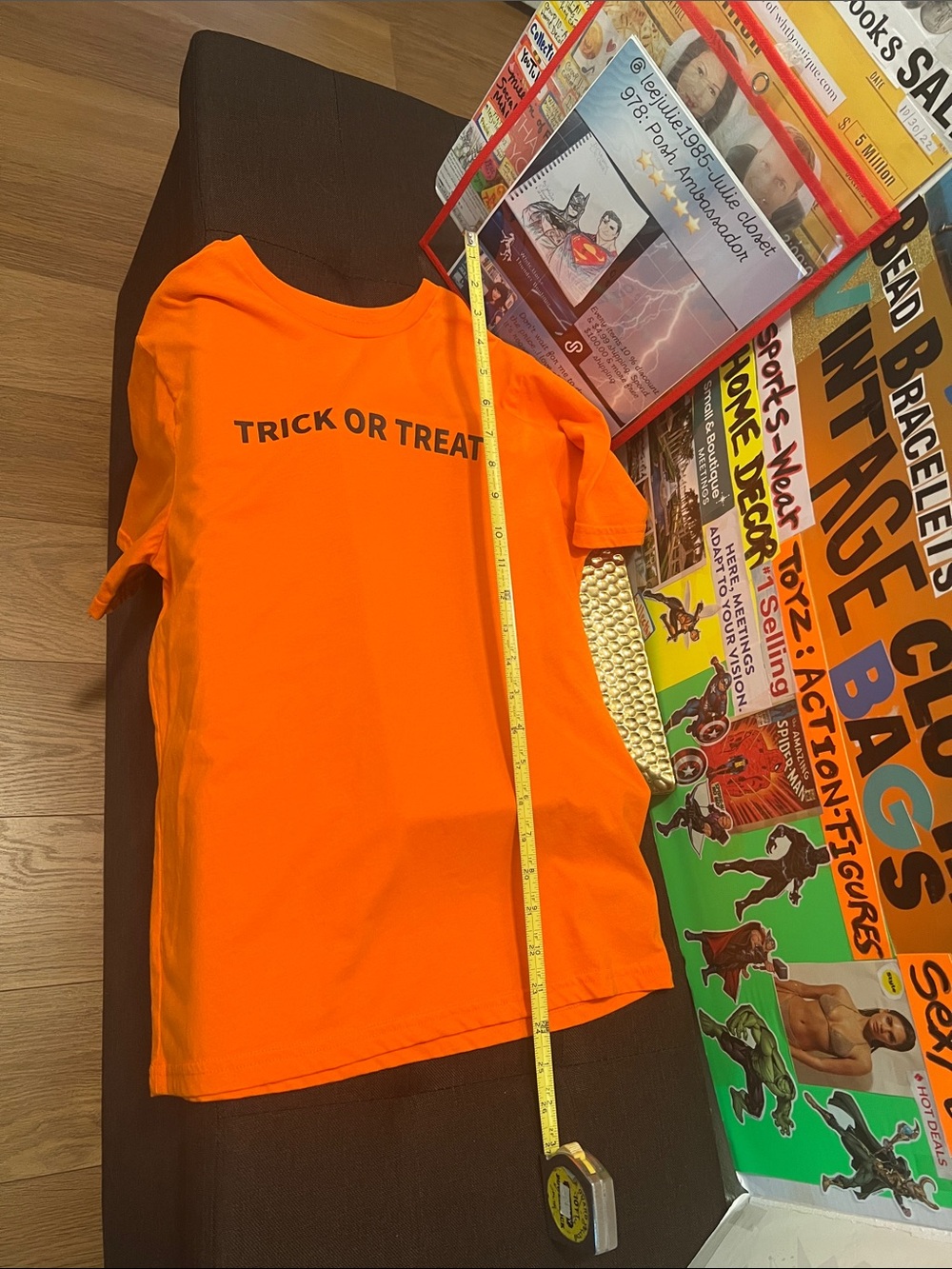 #3124**boy/girl Trick Or Treat Orange Youths T-Shirt - Picture 5 of 17